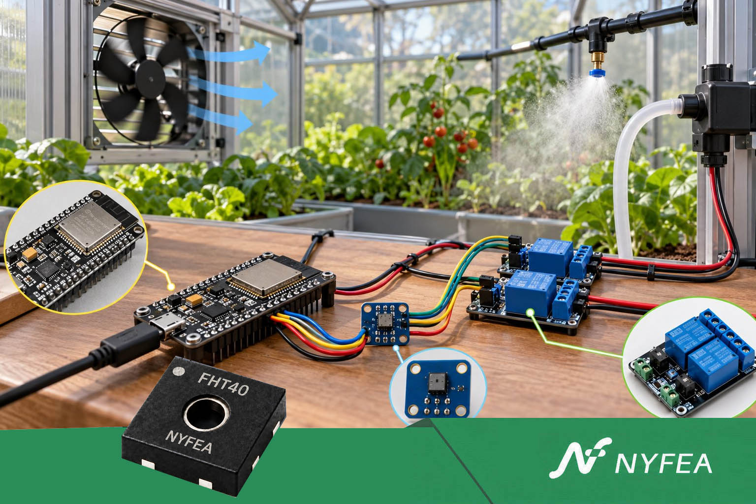 ESP32 and SHT40 Smart Greenhouse