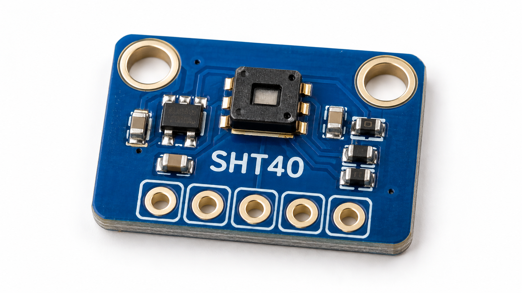 SHT40 temperature humidity sensor module PCB close up