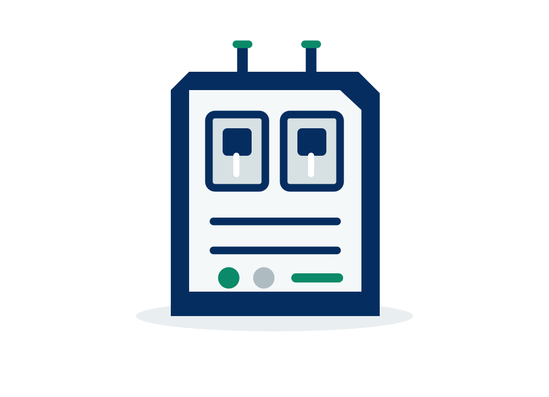 Power sequencing logic-enable icon