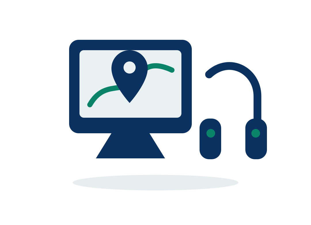 GPS and portable media device icon