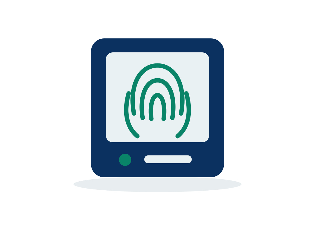 Fingerprint identification terminal icon