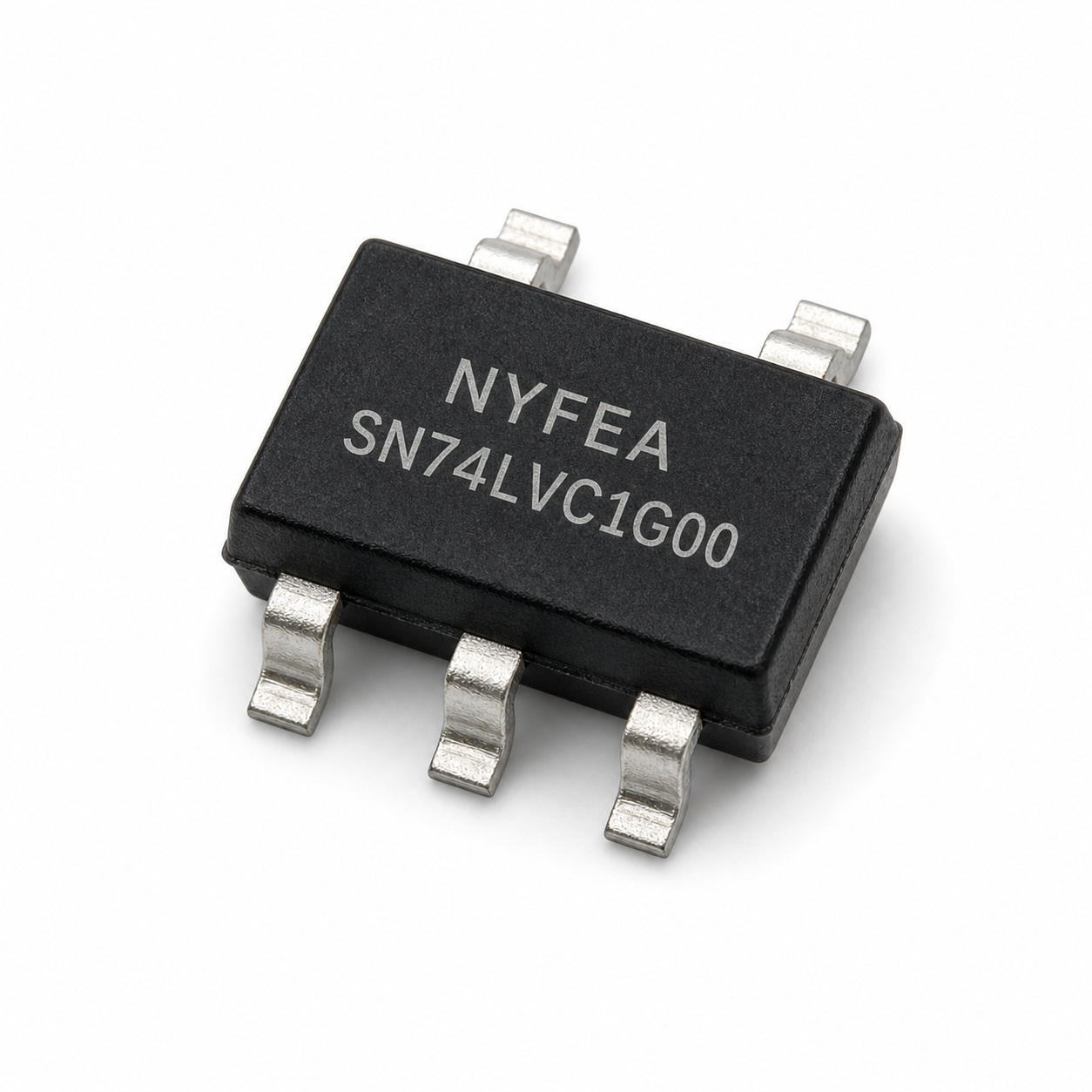 Photorealistic NYFEA SN74LVC1G00 SOT23-5 two-input NAND gate product appearance
