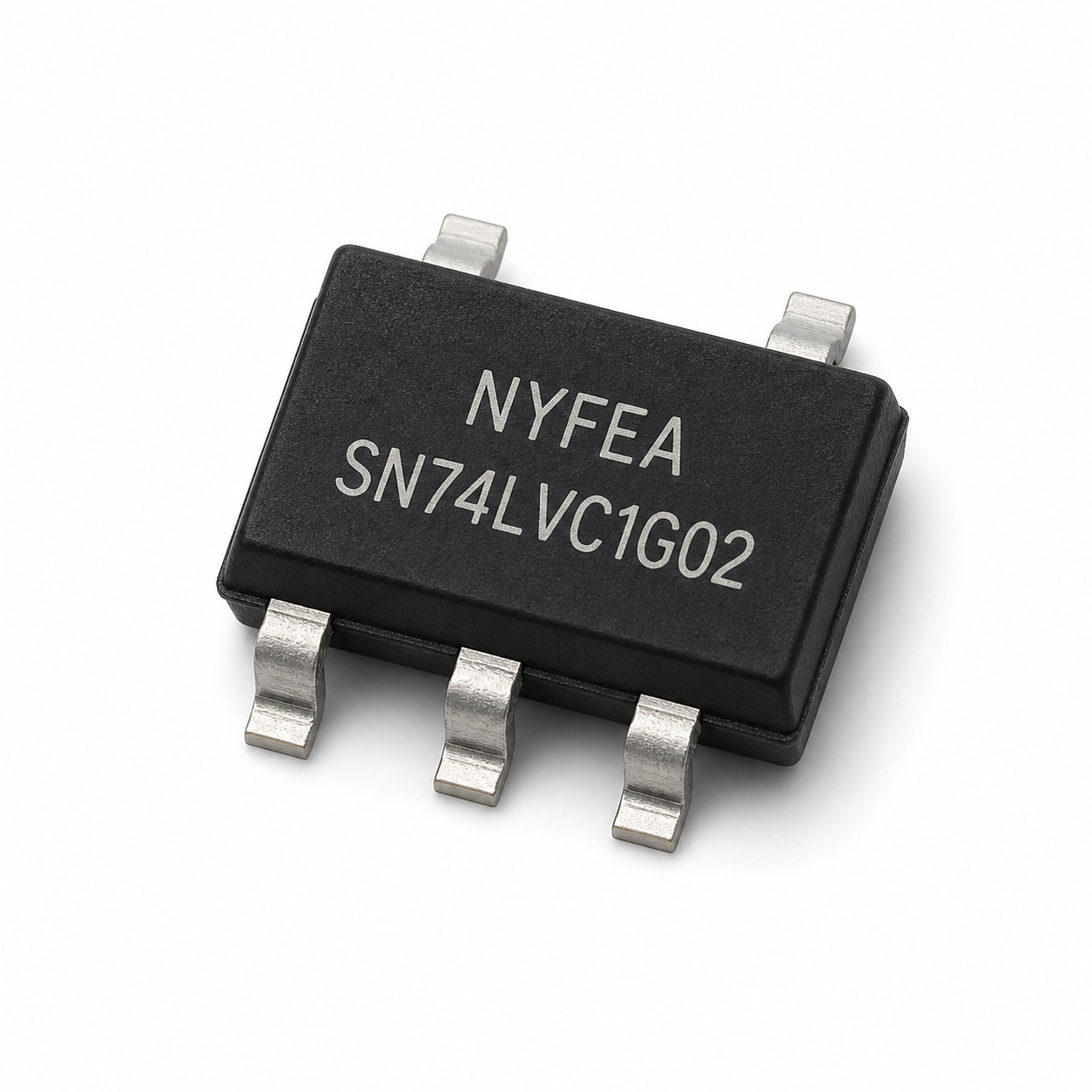 Photorealistic NYFEA SN74LVC1G02 SOT23-5 two-input NOR gate product appearance