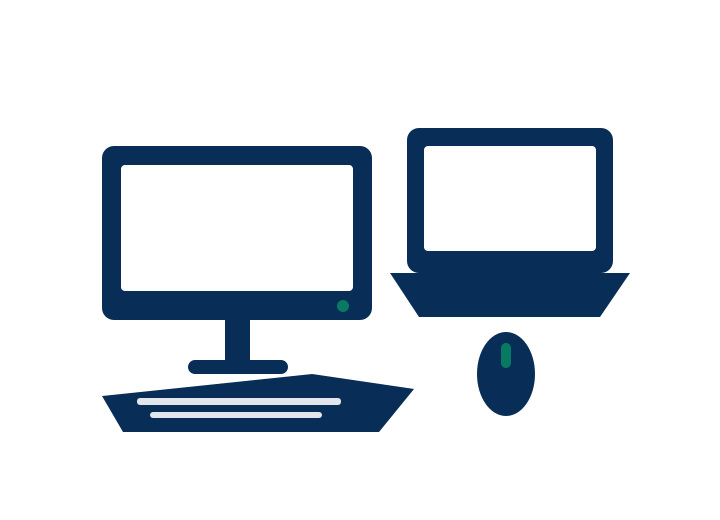 Desktop and notebook computer icon