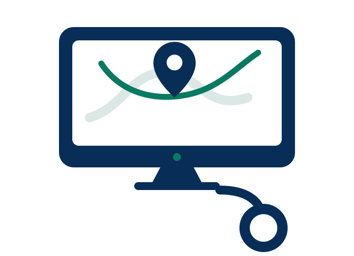 Personal navigation GPS device icon