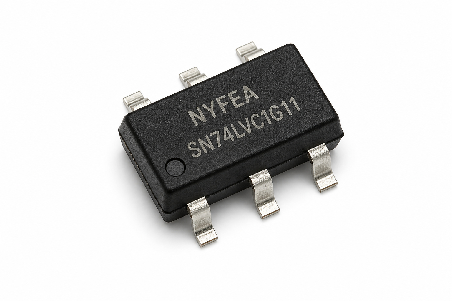 Photorealistic NYFEA SN74LVC1G11 SOT23-6 three-input AND gate product appearance