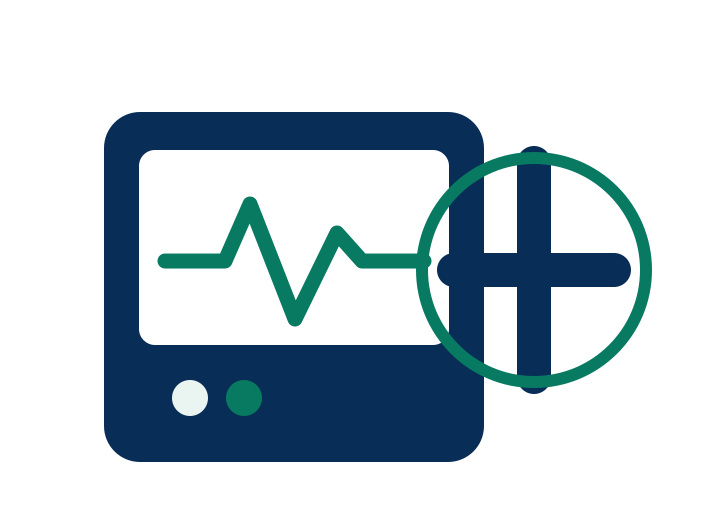 Medical equipment environmental sensing icon